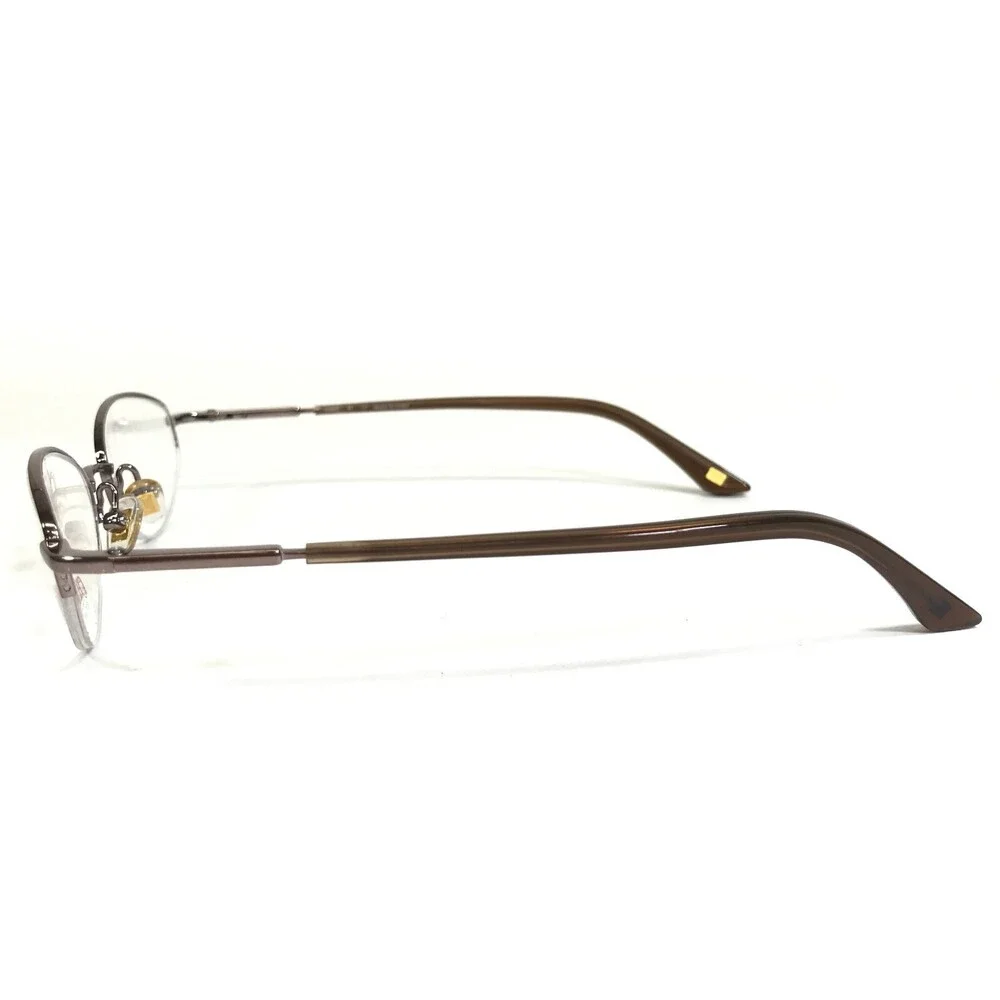 Chaps Eyeglasses Frames CP2032 116 Brown Gold Round Half Rim 48-17-135